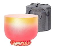 Luan Gold Chakra Crystal Singing Bowl, Professional Sound Healing Instrument with Carrying Bag, Gift for Yoga Meditation Zen (Color : C Note_10 Inch)