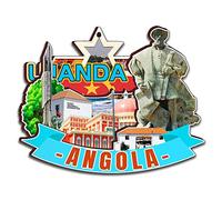 Luanda Angola Magnet Fridge Magnet Wooden 3D Landmarks Travel Collectible Souvenirs Decoration Handmade-2