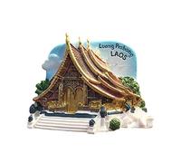 Luang Prabang Laos 3D Refrigerator Magnet Resin Travel Souvenirs,Handmade Home & Kitchen Decoration Laos Fridge Magnet Collection Gift