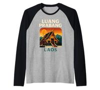 Luang Prabang Laos Mekong River Retro Southeast Asia Travel Raglan Baseball Tee