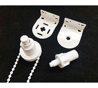 Luanxu 25mm Roller Blind Spares Complete with Metal Brackets & Bead Chain, Mechanism Fittings Roller Blind Clutch Parts Repair Kit, Shade Weight Max Load 3 KGS