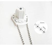 Luanxu 4.5 mm Roller Blind Chain with 5 Pcs Roller Blind Cord Connectors, All 304 Stainless Steel, Great Pulling Force & Rustproof, Fix or Replace for Broken, Roman, Vertical, Venetian Blind(3 meters)