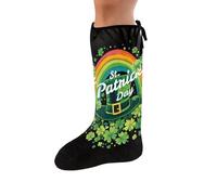 Luarisgur Leg Cast Cover Hat Rainbow Cast Cover for Foot St Patricks Day Foot Cast Sock Cover Large Below The Knee Protective Decorative Leg Plaster Sleeve Novelty Gift