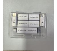 LUARXSIN USB Data Blocker & USB C Data Blocker, Type A & Type C Data Blocker Only for Charge, Protect Against Juice Jacking, Refuse Hacking Provide Safe Charging (8 Pack Silver(AA*2+AC*2+CA*2+CC*2))