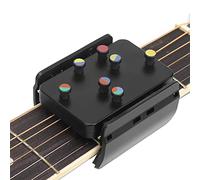 Luatoxry Chord Presser, 6 Colors Ukulele Presser, Nylon Ukulele Chord Helper with User Manual, Clip On Chord Assisted Learning Tool for 23in and 26in Ukulele, Black, 1Pcs