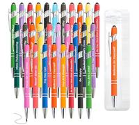 LUAVIARU 40 Piece Inspirational Pens Kit with Stylus Tip & Sayings - 20 Motivational Pen + 20 Individual Bags - Uplifting Quote & Positive Ideas - For Teachers, Office, School, Meetings, Team Events