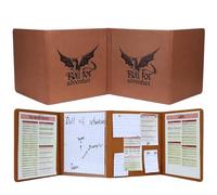 Luazuri DND DM Screen 5e Dungeon Master Screen, Deluxe Leather 4-Panel Customizable Magnetic Panel Game Master Screen, for DND and Dungeons and Dragons, Table RPG Gifts Game Accessories