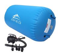LUBAKED Inflatable Air Roll, Gymnastics Air Roller Tumbling Mats, Barrel, Training Mat, Airspot Gymnastics Mat for Fitness, Yoga, Home, Gym, Blue, 120*75cm