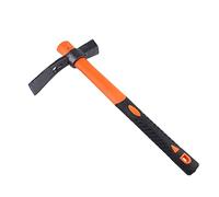 LUBAN Bricklayer's Hammer with Heavy Duty Forged Adze and Ergonomic Non-Slip Handle 38.5mm/15inch Dual Head Hammer Hoe for Gardening Hunting Outdoor Landscaping