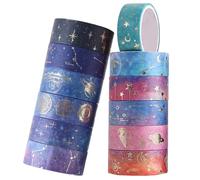 Lubarion 12 Rolls Purple Washi Tape Set for Creative DIY Projects, Scrapbooking, and Journaling - Vibrant and Durable Decorative Masking Tapes