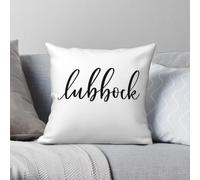 Lubbock Texas Calligraphy Pillowcase Polyester Linen Velvet Pattern Zip Decor Throw Pillow Case Sofa Cushion Cover