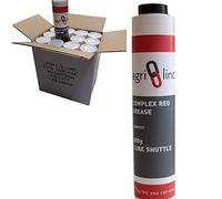 Lube Shuttle Red Grease Cartridges, Box of 12, for high temperature & high pressure, EP2 Complex Lithium 400g/14oz Lube Shuttle, by Agri-Linc