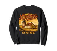 Lubec Maine West Quoddy Head Lighthouse Souvenir Sweatshirt