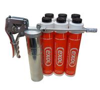 LUBESHUTTLE SINGLE HANDED GREASE GUN AND 6 X 400GM EXOL RED LITHIUM COMPLEX GREASE CARTRIDGES