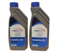 LUBETECH LOG SPLITTER OIL 2 x 1 LITRE, A HIGH SPECIFICATION ISO VG 22 HYDRAULIC LOG SPLITTER OIL UK MADE