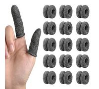 Lubgitsr 15pcs Bandages for Finger Tips,Elastic Thumb Cots Stall Dressing Breathable Thumb Cover Reusable Finger Thumb for Work,Kitchen,Garden,Sculpture Black