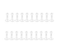 Lubgitsr 20Pcs Clear Lip Bars Flexible Labret Studs, 8mm Hypoallergenic Acrylic Tragus Helix Piercing Retainers for Sensitive Ears Work MRI