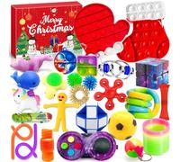 Lubibi 2025 Advent Calendar with 24 Pieces Fidget Toys,Christmas Countdown Calendar,Surprise Box,Sensory Relief Gifts for 3-12 Children Boys Girls