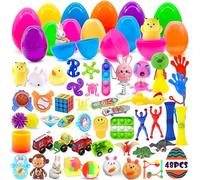 Lubibi Prefilled Easter Egg With 48pcs Fidget Toys, Perfect for Easter Egg Hunts, Party Favors, Easter Party, Easter Basket Decorates, Classroom Celebrations, Unique Easter Gift for kids