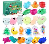 Lubibi Toy Advent Calendar 2025, Mochi Squishy Toy Set, 24 Days Countdown Christmas Advent Calendar Stress Relief Sensory Gifts, Christmas Surprises Gift For Boys Girls 3 4 5 6 7+12 Years Old