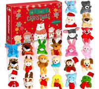Lubibi Toy Advent Calendars 2025, 24 Mini Animal Plush Toys, Mini stuffed animals for toddlers, Christmas Countdown Calendar gift for kids boys girls ages 2 3 4 5 6