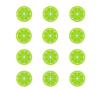 LUBINGSHINE 12pcs Lime Silicone Focal Beads for Pens, Fruit Bulk Beads Charms for Jewelry Making Bracelet Necklace Keychain (Lime)