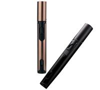 Lubinski Windproof Lighter, Jet Flame Refillable, No Gas Included, Bronze Modern Zinc Alloy Lighter