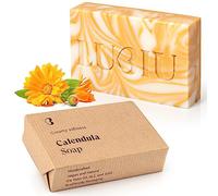 lubiu Calendula Soap - 100 g Natural Soap Bar for Sensitive Body Wash and Moisturising Hand Wash - also for Baby