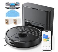 Lubluelu Robot Vacuum Cleaner with Mop, 4500Pa Robot Vacuum with 2.5L Self Emptying Station, Hands-Free Up to 60 Day, LiDAR Navigation, WiFi/App/Alexa, 3 in 1 Robotic for Pet Hair Hard Floor (Black)