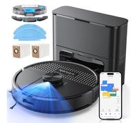 Lubluelu Robot Vacuum Cleaner with Mop, Upgraded 5500Pa Robotic Vacuums with Lidar Navigation, 5 Maps, Smart NO-GO Zones, WiFi/App/Alexa, 3 in 1 Robotic Vacuum for Pet Hair, Carpet (Black)