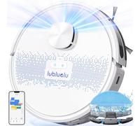 Lubluelu Robot Vacuum with Mop, 4000Pa Robotic Vacuum Cleaner, LiDAR Navigation & 5 Maps, No-Go Zones, App/Alexa Control, Ideal for Pet Hair, Carpet & Hard Floors (White)