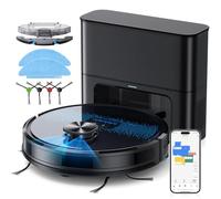 Lubluelu Robot Vacuum with Mop, 4000Pa Robotic Vacuum Cleaner, LiDAR Navigation & 5 Maps, No-Go Zones, App/Alexa Control, Ideal for Pet Hair, Carpet & Hard Floors (Black Pro)