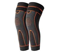 LUBOSE Lady Kneepads, 2-piece exercise guard for women with adjustable knee joints, knee pads for relief of joint pain, recovery, running, walking, sports(L60-75KG, Orange)