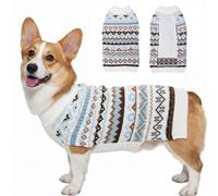 LUBOT New Ugly Christmas Sweaters for Puppy Cute Funny Wintertime and Holiday Parties Knitted Pullover Sweater Santa Small Dog White Fair Medium
