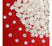 LUBOXIN 200 Pcs Wooden Christmas Snowflakes 20mm White Wooden Snowflakes Mixed Mini Snowflake Cutouts Christmas Ornaments for DIY Crafts Xmas Tree Door Wall Window Decorations