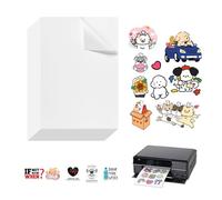 LUBOXIN 30 Sheets A4 Matte White Printable Sticker Paper Waterproof Printable Vinyl Stickers Paper Matte Self-Adhesive Film Decal A4 Sticker Paper for Inkjet Printers and Laser Printers(297 x 210 mm)