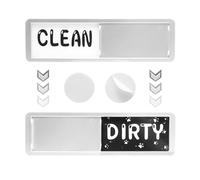LUBOXIN Dishwasher Magnet Clean Dirty Sign, Clean Dirty Magnet for Dishwasher, Sliding Indicator Sign with Adhesive Tape for All Dishwashers, Reminder Tells Whether Dishes Are Clean or Dirty