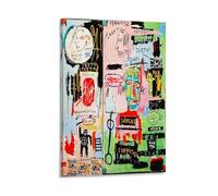LUBOYANG Jean Michel Basquiat Poster In Italian Canvas Print Wall Art Poster Decorative Painting; Frame; 24x36inch(60x90cm)