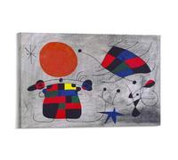 LUBOYANG Joan Miro Smile of The Flamboyant Wings Art Poster; Canvas Print Poster Wall Art Decorative Painting; Frame; 12x18inch(30x45cm)