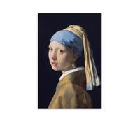 LUBOYANG Johannes Vermeer's Girl with A Pearl Earring Art Poster; Canvas Print Poster Wall Art Decorative Painting; Unframe; 16x24inch(40x60cm)