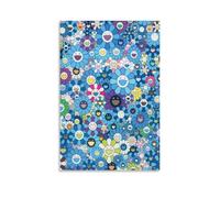 LUBOYANG Takashi Murakami Poster Takashi Murakami Flowers with Smiley Faces Art Poster; Canvas Print Poster Wall Art Decorative Painting; Unframe; 08x12inch(20x30cm)
