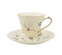 LUbrel Coffee Cups Ceramic,Coffee Cup Ceramic Hanging Ear Latte Cappuccino Instant Brewing Home Office Flower Tea Saucer Set Table Accessories