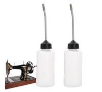 Lubricant Dispenser - 2 Pack 120ML Long Nozzle Sewing Machine Oil Bottle | Fine Tip Applicator for Smooth Thread Turbine Cable Care | Grease Bottle - Home Craft Industrial Automotive Maintenance