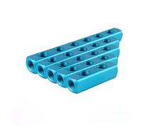 Lubrication System Manifold Block, Centralized Lubrication Air Manifold Distributor 1/4" PT Thread Port 3-10 Way Pneumatic Quick Connector Aluminum Alloy Splitter(Al-6)