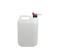 Lubrisolve 5 Litres HDPE Jerrycan and dispensing lever tap (38mm) - Natural Large Water Bottle Storage Container