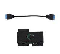 Lubrol USB HUB 3.0 19Pin 1 a 2 Header Extension Cable with Adoption Chip and Modular Cable Line and Expansion Card