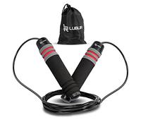 Lubur Sports Skipping Rope - Skipping Rope with Non-Slip and Ergonomic Handle - Individually Adjustable Skipping Line - High-Quality Steel Bouncing Rope with Carry Bag