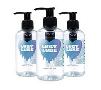 Luby Lube Water Based Personal Lubricant 250ml (3 Pack) - Silky Smooth, Non-Sticky & Long Lasting Unflavoured Sex Lube | Hypoallergenic, Paraben-Free, Condom Safe and Toy Compatible | Suitable for All