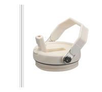 LUBYBG 40 oz Tumbler Flip Straw Lid for Stanley Cup, Leak-Proof Tumbler Covers with Handle and Straw, Beige