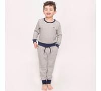 Luca and Rosa Boys Grey Jersey Lounge Set - 10-11 years - Grey